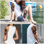 MAYCREATE Temporary Tattoo for Men and Women with 34 Sheets Including 14 Large 114×210mm Designs