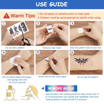 MAYCREATE Tattoo Stickers for Body Art with 42 Sheets 8.27×5.83 in Waterproof Designs | DIY Temporary Tattoos for Men and Women