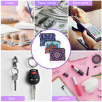 MAYCREATE Mandala Coin Purse Set for Travel and Daily Use with Metal Loop Ring | 3Pcs Polyester Pouches for Women and Girls