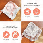 MAYCREATE Headwear for Girls with White Lace Headband and Pink Plaid Bow | 2Pcs Fashion Hair Accessories