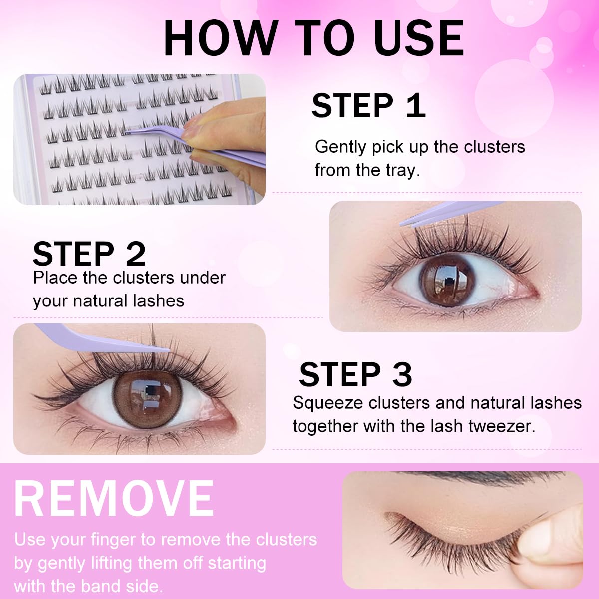 MAYCREATE Self Adhesive Eyelashes for Natural Look with Pre Glued Strips and Soft Fiber | Easy Wear