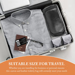 MAYCREATE Toiletry Bag for Travel with Waterproof PU Leather & Mesh Pouches | Lightweight Organizer for Men and Women