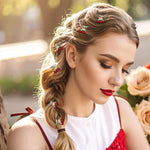 MAYCREATE Cherry Claw Hair Clips for Women featuring Non Slip Grip and Acrylic Alloy Design | 2Pcs Small Fashion Accessories