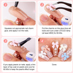 MAYCREATE 3D Nail Charms Set for Ocean Theme Designs with Metal Alloy Pearls | 2PCS