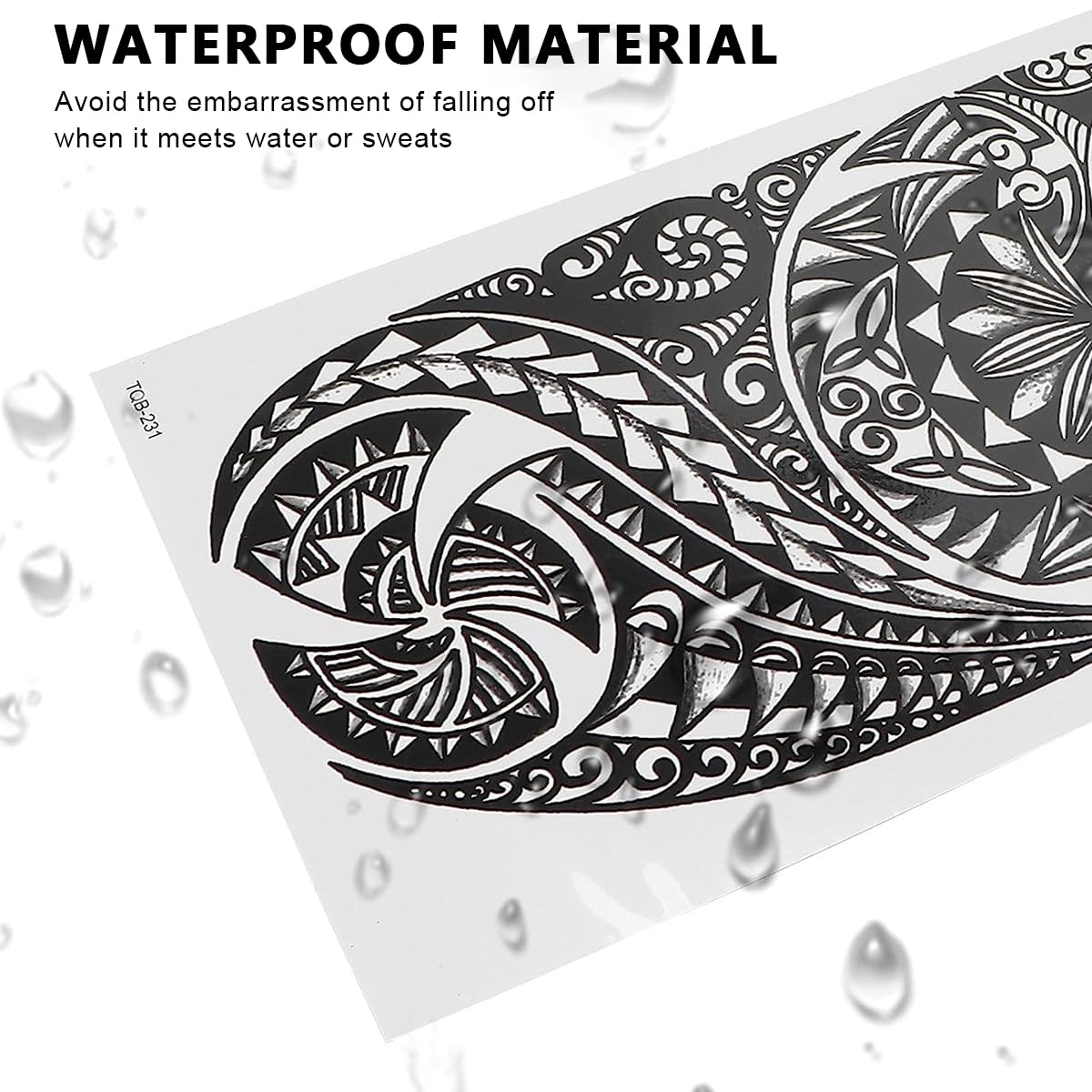 MAYCREATE Temporary Tattoos for Arm and Leg with 6 Sheets 48×17 cm Waterproof Stickers | Men and Women Party Body Art