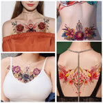 MAYCREATE Temporary Tattoo Stickers for Women with 10 Sheets 13.8x24cm Waterproof Designs