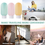 MAYCREATE 6 Pack 60ml Plastic Travel Toiletries Bottles Empty Travel Bottles for Toiletries Leakproof Squeeze Travel Bottle Set Containers