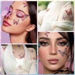 MAYCREATE Butterfly Temporary Tattoos for Women featuring 10 Sheets Waterproof Designs | Ideal for Parties and Creative Body Art