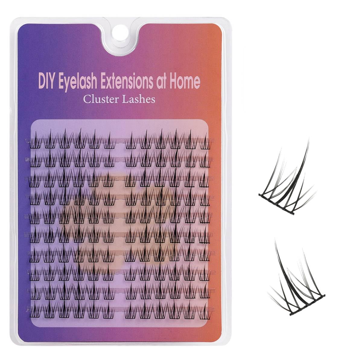 MAYCREATE False Eyelash Extension Kit for Daily or Party Makeup with 10 Sets 11mm Clusters