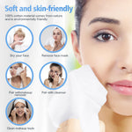 MAYCREATE Disposable Towels for Face and Skin Care 142 Count with Hanging Loop | 100% Cotton