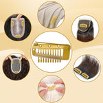 MAYCREATE Chunni Clips for Brides with Safety Pins and 10 Teeth Grip | 20PCS Gold Stainless Steel Dupatta Pins