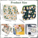 MAYCREATE Small Pouches for Sanitary Pads featuring Zipper Closure and 13x13cm Cotton Design | Pack of 2 for Women