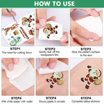 MAYCREATE Temporary Tattoo Stickers for Kids with Waterproof Glow Effect 10 Sheets | Christmas Party and DIY Crafts