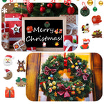MAYCREATE 100Pcs Mini Christmas Resin Charms for DIY Crafts Christmas Resin Home Decor Window Resin Charms Home Decor Christmas Ornaments for Door, DIY Crafts, Wall