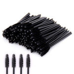 MAYCREATE 50 Pcs Eyelash Brushes Mascara Wands Black Eye Lash Brush Spoolies for Eyelash Extension, Eyebrow Applicator and Makeup