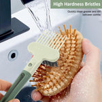 MAYCREATE Hair Brush Cleaning Tool Comb Cleaning Brush Hair brush Cleaner Comb, 5-in-1 Hair Brush Cleaning Tool, Hair Brush Remover Rake for Removing Hair Dust,Home and Salon Use(Green)
