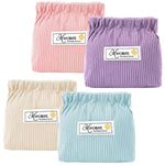 MAYCREATE Corduroy Storage Pouch Set for Travel with Easy Squeeze Open Closure 13×5×12 cm | Jewelry and Coin Organizer Bags