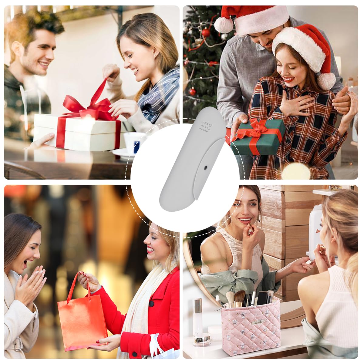 MAYCREATE Silicone Makeup Brush Holder, Travel Make Up Brushes Organizer with with Anti-Fall Out Zipper Closure, Large Khaki Cosmetic Brush Case for Daily, Work - Brushes Not Included