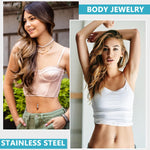 MAYCREATE 3pcs Belly Button Ring Silver Belly Button Ring Creative Navel Rings for Women Girls Navel Rings Body Piercing Fancy Belly Piercing Jewelry