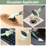 MAYCREATE Hair Brush Cleaning Tool Comb Cleaning Brush Hair brush Cleaner Comb, 5-in-1 Hair Brush Cleaning Tool, Hair Brush Remover Rake for Removing Hair Dust,Home and Salon Use(Green)