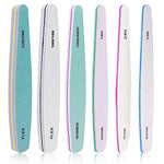 MAYCREATE 6pcs Nail Files Set for Manicure, Nail Buffer Files Block Coarse Washable Nail Polisher Double Sided Nail Shaper Emery Boards for Acrylic & Natural Nails 100/150/180/220/240/280/1000/4000 Grid