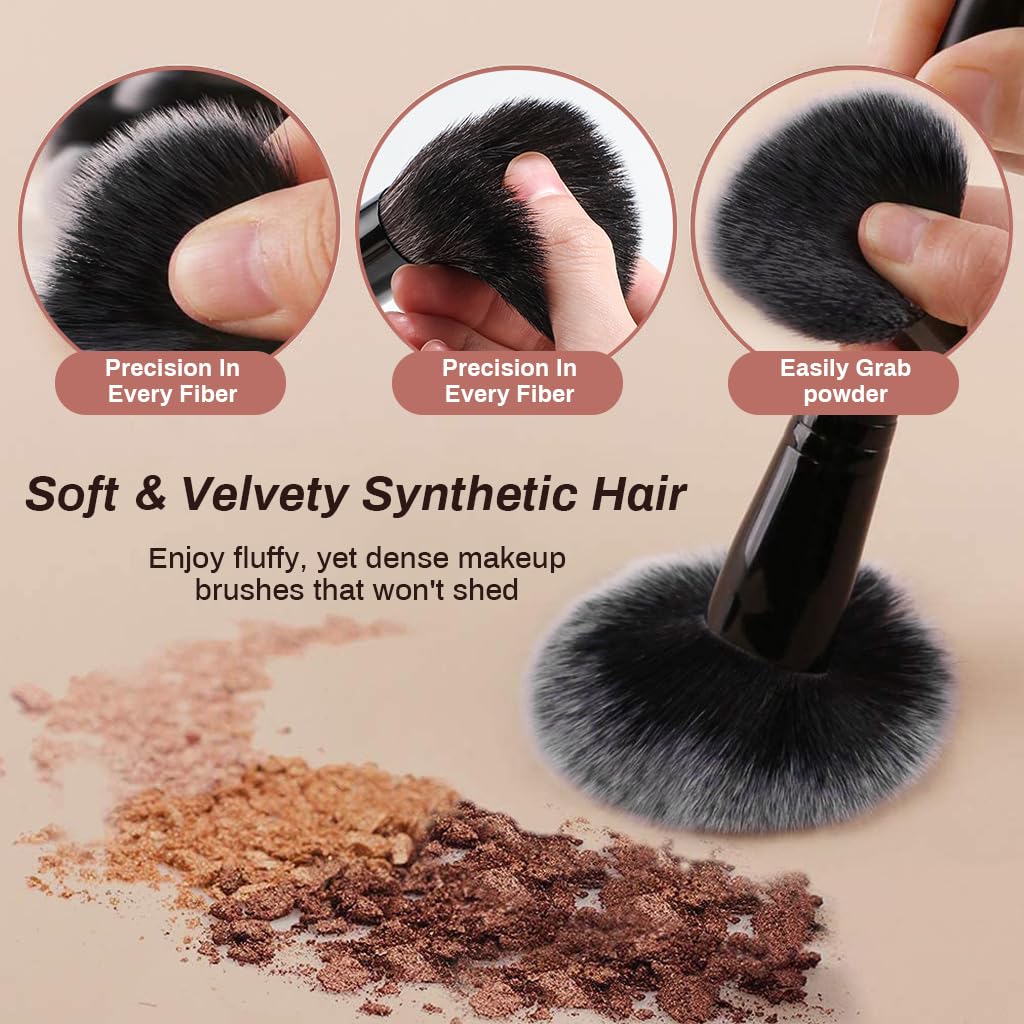 MAYCREATE Makeup Brush Set 18pcs Premium Synthetic Makeup Brushes Set Makeup Tools Full Set Makeup Brush for Beginners Makeup Artists Makeup Brush Set