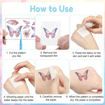 MAYCREATE Tattoo Stickers for Women with 20 Butterfly Sheets | Waterproof Body Art Set