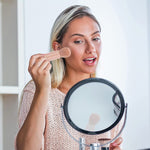 MAYCREATE Makeup Brush Set for Travel with 4 in 1 Retractable Capsule Design | Nude Color