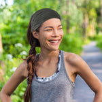 MAYCREATE Wide Headband for Women featuring 9×7 in Stretch Fit and 3 Cotton Colors | Yoga & Fitness