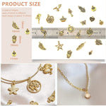 MAYCREATE Venzina Metal Charms for Jewelry Making featuring 200 pcs Gold Alloy Pendants | DIY Necklaces and Bracelets Craft Kit
