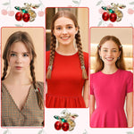 MAYCREATE Cherry Claw Hair Clips for Women featuring Non Slip Grip and Acrylic Alloy Design | 2Pcs Small Fashion Accessories