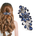 MAYCREATE Hair Clips for Women Floral Rhinestone Center Clips for Hair for Women Stylish Spring Hair Barrette Back Clips for Hair