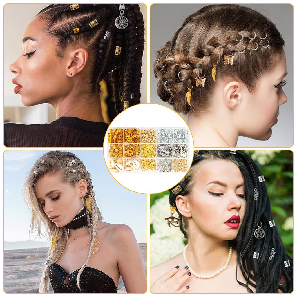 MAYCREATE 220 Pcs Hair Jewelry for Women