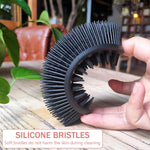 MAYCREATE Silicone Body Scrubber 2 Pack for Shower and Scalp Care with Double-Sided Design | Pink and Black