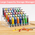 MAYCREATE Acrylic Nail Polish Organizer for Dressing Tables with 5 Tier Display Rack | Transparent Makeup Storage Shelf