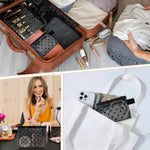 MAYCREATE Cosmetic Bags 3pcs Mesh Makeup Pouches with Zipper for Travel | Heart Print Design