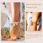 MAYCREATE Jewellery Making Charms for DIY Pendants and Bracelets Kit 300pcs Gold Alloy | Hanging Hole Design for Crafting Supplies