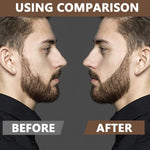 MAYCREATE Barber Beard Pencil Filler for Men Dual Tip 2 in 1 Beard Pencil with Comb & Brush for Beard Styling, Sweat Proof Beard Pencil Filler Mustache Kit for Beard, Mustache, Eyebrows (dark brown)