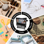 MAYCREATE Cosmetic Bags 3pcs Mesh Makeup Pouches with Zipper for Travel | Heart Print Design