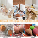 MAYCREATE Makeup Sponge Holder for Travel with Double-Sided Vents 5.9×7cm Silicone Case