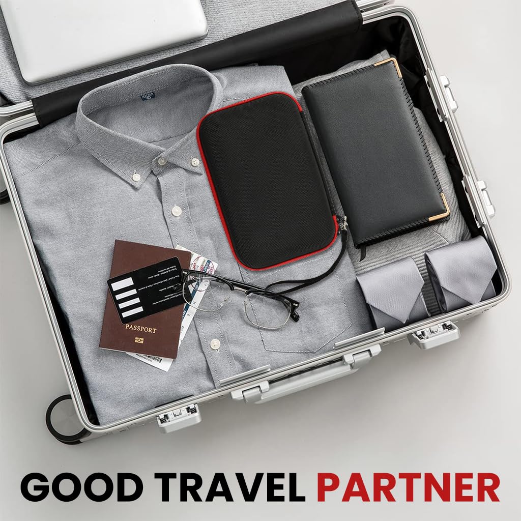 MAYCREATE Electric Shaver Storage Bag for Travel with Multi Compartments and Mesh Pocket 20x13x6cm