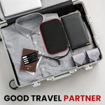MAYCREATE Electric Shaver Storage Bag for Travel with Multi Compartments and Mesh Pocket 20x13x6cm