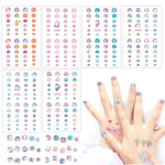 MAYCREATE Nail Stickers for Kids with 6 Sheets Cute Cartoon Unicorn Decals | DIY Party Fun