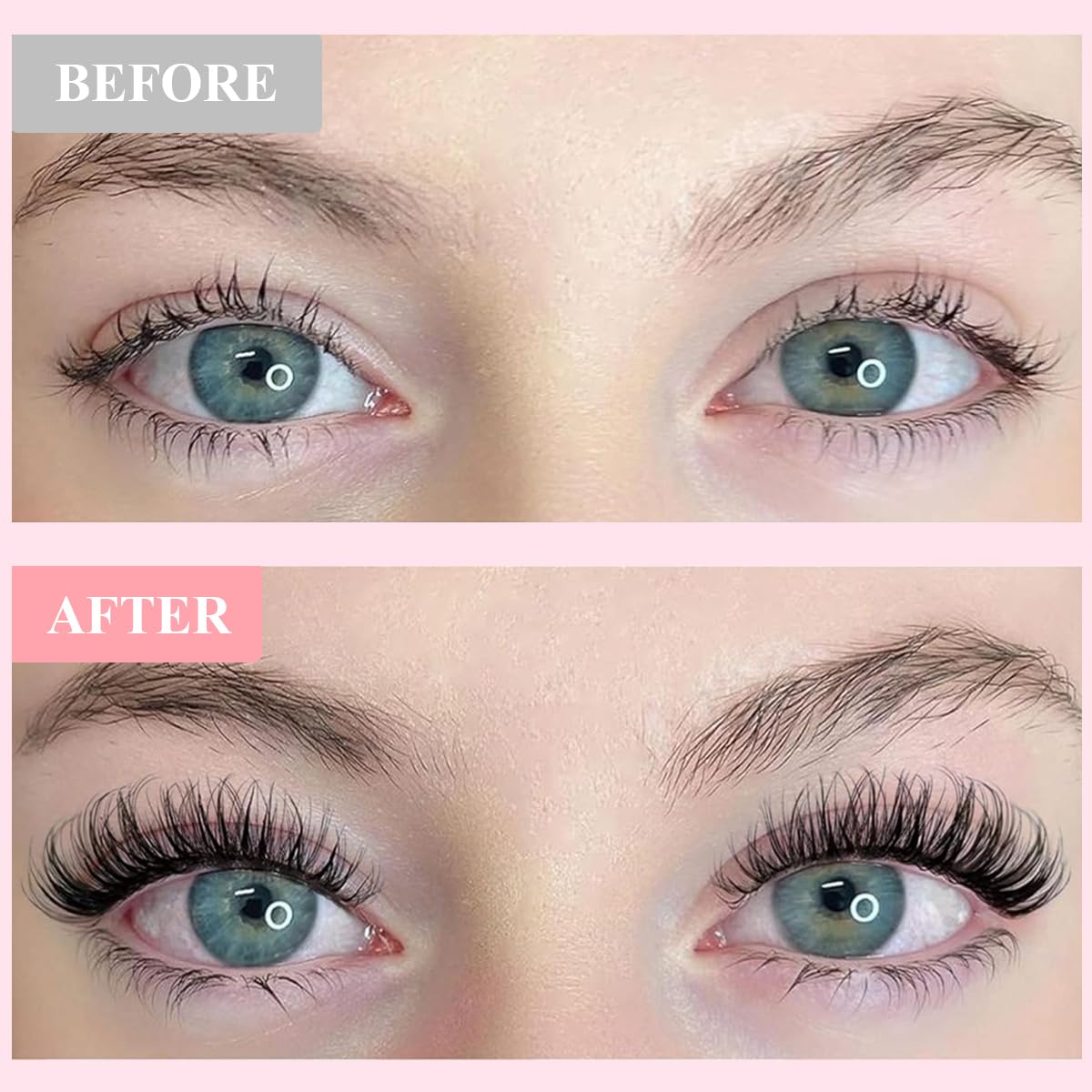 MAYCREATE Eyelash Extension Clusters for DIY Lash Styling with 80PCS 3D D Curl Fibers | Natural Fluffy Look