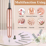 MAYCREATE® Electric Nail Drill File Professional Nail Drill Machine Kit Manicure Pedicure Tools Polishing Set with 6 Nail Drill Bits & Sanding Paper