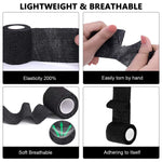 MAYCREATE 6 Roll Crepe Bandage Self Adhesive Crepe Bandage Elastic Strethy Crepe Bandage for Tattoo Grip Cover Small Wound Cohesive Tape Wrap Crepe Bandage Medical Tape Bandage Tape