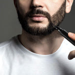 MAYCREATE Barber Beard Pencil Filler for Men Dual Tip 2 in 1 Beard Pencil with Comb & Brush for Beard Styling, Sweat Proof Beard Pencil Filler Mustache Kit for Men Beard, Mustache, Eyebrows (dark)