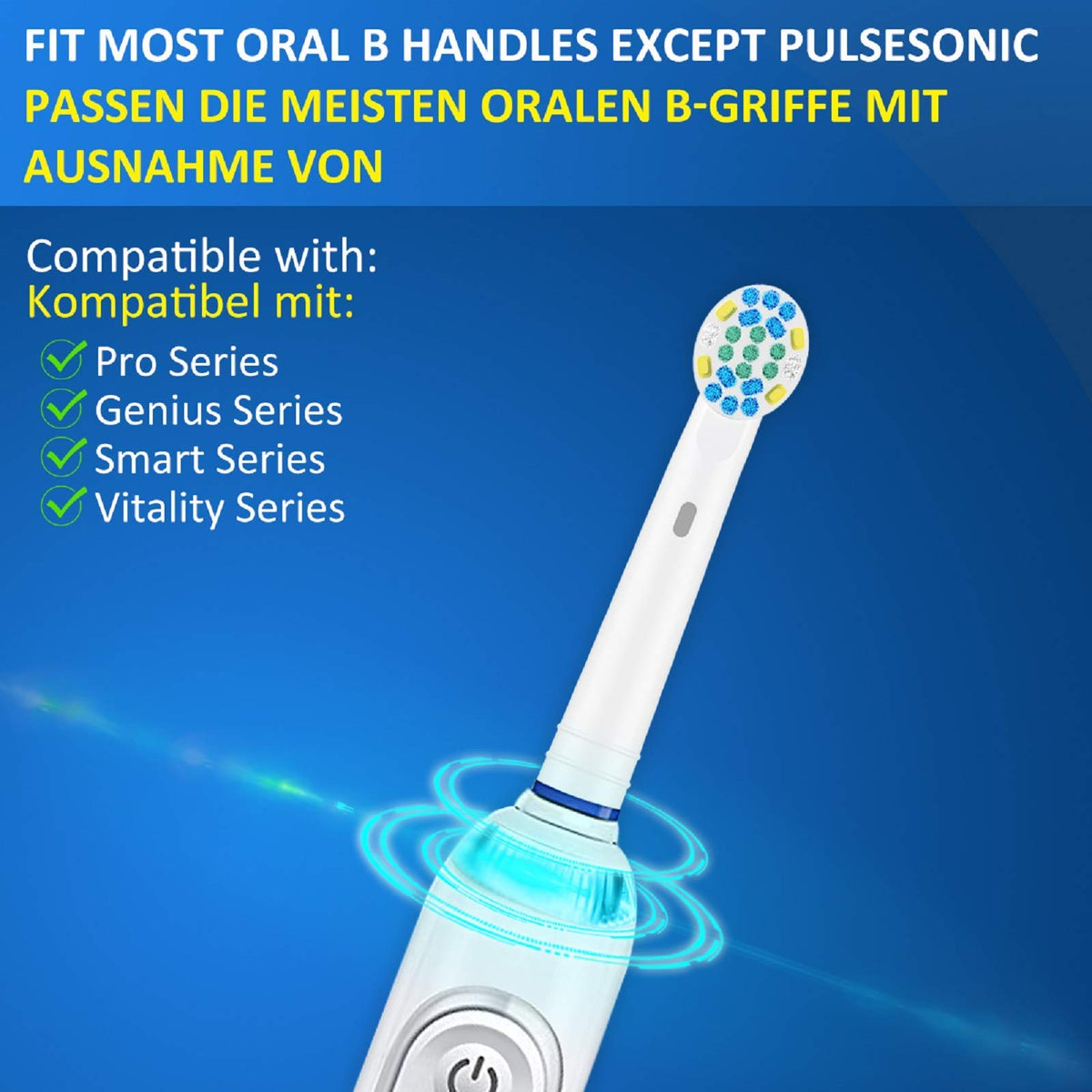MAYCREATE Oral B Electric Toothbrush Heads for Sensitive Cleaning with DuPont Bristles 4pcs | Fits Pro Genius Vitality and Smart Series