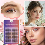 MAYCREATE False Eyelash Extension Kit for Daily or Party Makeup with 10 Sets 11mm Clusters