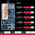 MAYCREATE Eyeglasses Nosepad Repairing Kit, 35pcs Silicone Nosepad,with 3 in 1 Screwdriver,Screws Tweezers, Antiskid Earhook, Glasses Cloth,Grid Box Storage Organizer (5 shape)